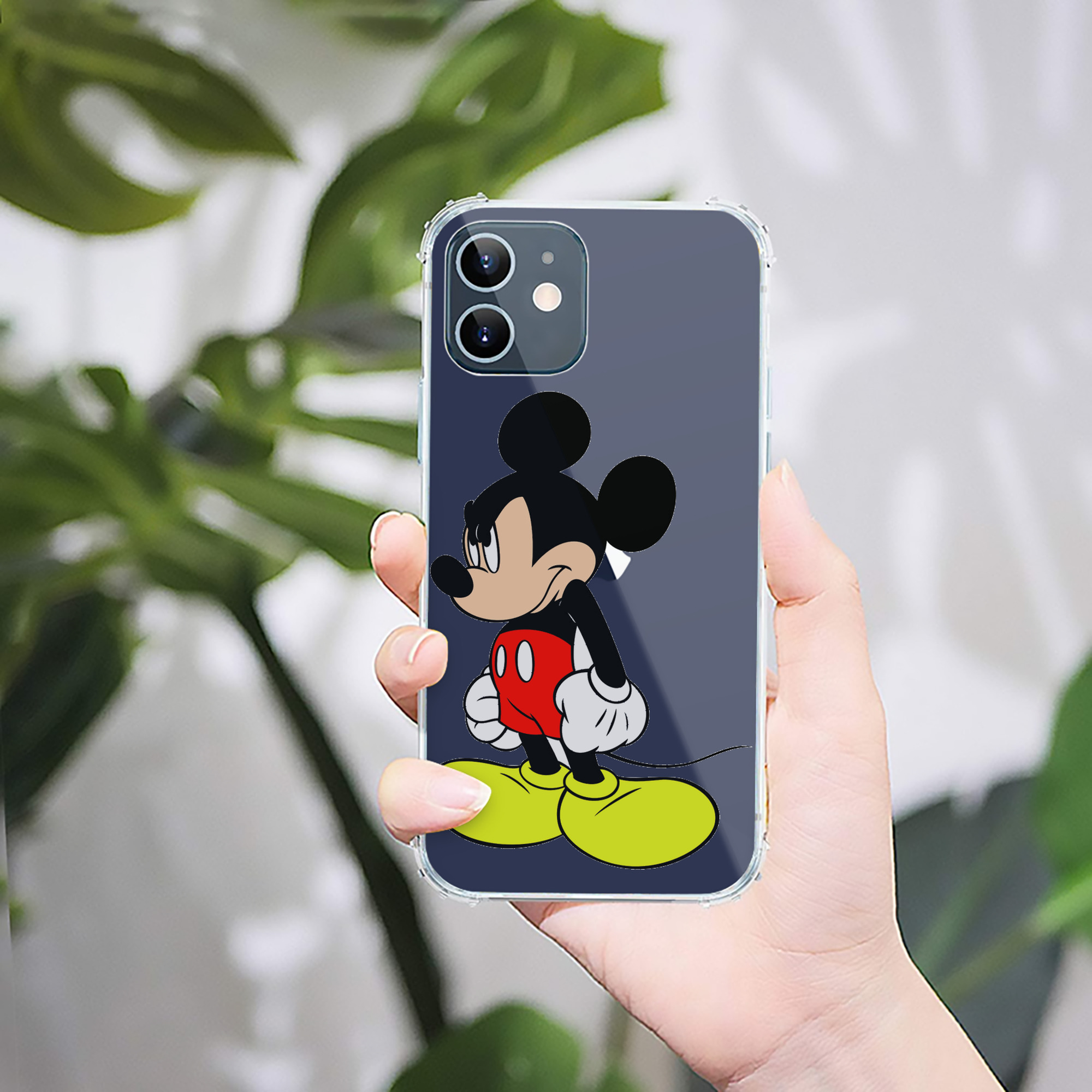 （画像用） ミッキーマウス Mickey Mouse 【iPhone 12シリーズ対応】透明スマホケース（クリアソフトケース）